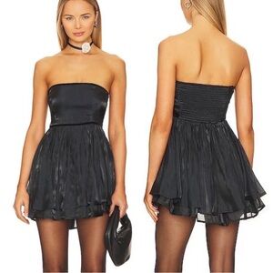 Free People NWT Daisy Strapless Mini Dress in Black Sz Small